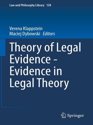 cover image of Theory of Legal Evidence--Evidence in Legal Theory